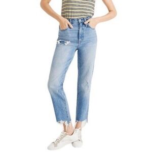MADEWELL Classic Straight Distressed Jeans